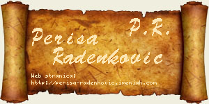 Periša Radenković vizit kartica